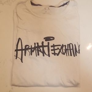 Men's armani exchange crew neck white tshirt